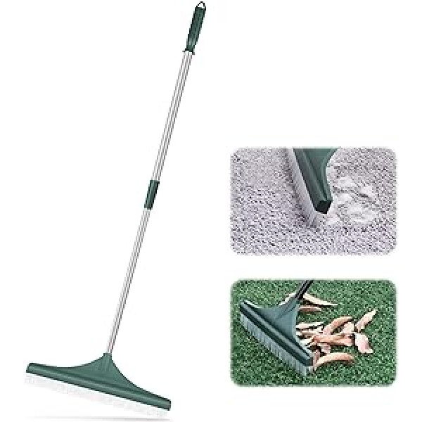 ORIENTOOLS Artificial Grass Brush Artificial Grass Rake, Patio Brush, Leaf Rake Plastic with 80 to 130 cm Adjustable Steel Handle