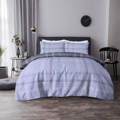 Sleepdown Reversible Soft Easy Care Duvet Cover Set Double (200 x 200 cm)