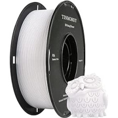 Filament 1.75 PLA, TINMORRY PLA Filament 1.75 mm, Filament 3D Printing Materials, 1 kg, 1 Spool Signal White