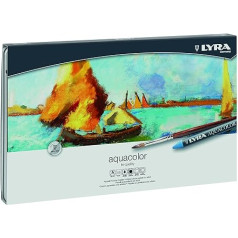 Dixon Lyra Aquacolor Water-Soluble Crayons 48 kg-Assorted Colors