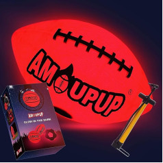 AceMining Leuchtender American Football, LED Bright Football Geschenke, Rugby Ball Leuchtend, Rugby Ball Kinder, Football Leuchtet im Dunkeln Fußball Geschenke für Jungs Kinder