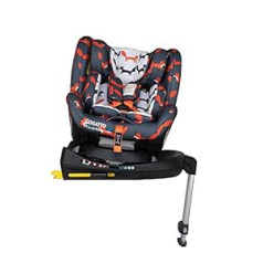 Cosatto All in All Rotate i-Size Child Seat, From Birth 0-12 Years, with Rotating Function, ISOFIX, Reboarder, 5-Point Plus Strap (Charcoal Mister Fox)