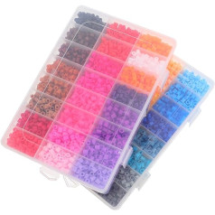 ARTSIM Fuse Beads Craft Set Fuse Beads with Storage Box Coloured Beads Gift for Children 1 Set (Colour: Colourful 48, Size: 0.4 x 0.5 cm)