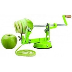 Ibili Apple Peeler 3-in-1, 33 cm, Stainless Steel, Silver/Green, 33 x 20 x 15 cm