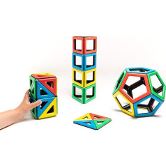 Polydron 50-1030 Magnetic Shapes Expansion Kit with 48 Pieces Magnetic Building Building Educational Educational Toys Ages 3+