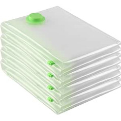 Hikkon Vacuum Bags for Duvets Extra Large (130 x 100 cm) - Vacuum Bags for Clothes, Comforters and Blankets - 80% More Storage Space - XXL Vacuum Storage Bags (Jumbo-4 Pieces)