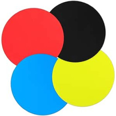 Doerdo 4 Stück Gläsergriff-Pads aus Gummi, runde Küchenuntersetzer, Mehrzweck-Silikon-Flaschendeckelöffner (bunt, 12,7 cm)