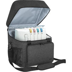 Luxja Overlock Bag for Overlock Machines, Overlock Bag for Storage, Overlock Sewing Machines, Coverlock Bag for Transport Overlock Machine and Accessories, 33 cm x 30.5 cm x 34 cm, Black, black,