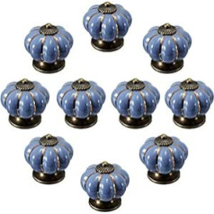 Fbshop (TM) 10pcs Creative Beautiful Pumpkin Shape Ceramic Door Knob Cupboard Drawer Pull Handle Kitchen Cabinet Door Drawer Locker Pull Handles, Cabinet, Cupboard, Bedroom Children Decorative