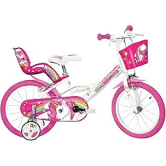 Dino Bikes 144R-UN, Unicorn, Bike, White/Pink