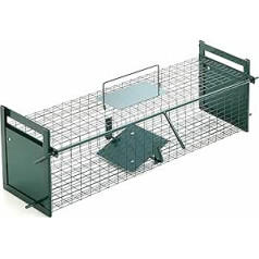 Rat Trap 60 cm Rat Live Trap Wire Trap with 2 Entrances Weatherproof Robust Trap Effective and Gentle