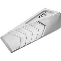 Hazet Splitting Wedge - Twisted 2132-2 - Twisted Chip Resistant Aluminium Wedge for Targeted Penetration in Wood and Splitting Trunks, Silver
