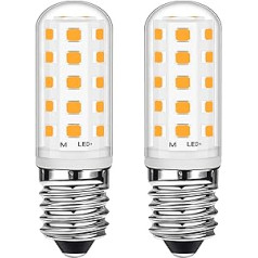 Mizlay E14 LED Light Bulb 3 W 2700 K Warm White Equivalent to 28 W 33 W Halogen Bulb, E14 LED Lamp 360 LM for Freezer Hood Sewing Machine, No Flickering, RA>85, AC220-240V, Pack of 2