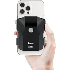 Eyoyo Barcode Scanner Bluetooth 1D 2D QR Back Clip Hand Scanner 2.4G Wireless, 10 Hours Working Time and Rechargeable Barcode Reader with iPhone, Android, iOS