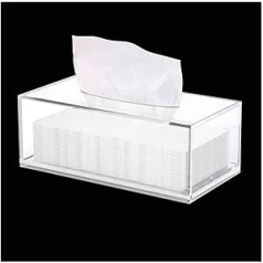 Kawaii Handkerchiefs Box Sinxioer Tissue Box Cosmetic Tissue Box White AxL x D 9 x 25 x 13 cm Rectangular (Colourless)