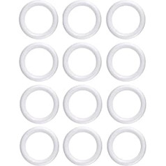 Amosfun Pack of 12 Craft Foam Wreath, Polystyrene Foam Ring, Styrofoam Modelling Foam Mould for DIY Flower Projects, Christmas, Wedding, Home Decor (White)