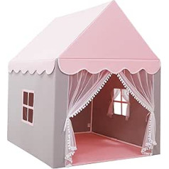 Elepure Children's Indoor Tent with Light Children's Play Tent Princess Tent for Girls Children's Hut Tent Indoor for Boys Girls 【Without Cushion, 100 × 120 × 130 cm】
