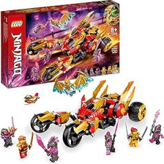 LEGO 71773 Ninjago Kais Gold Dragon Raider Set, with Car and Motorcycle Toy Including Quay and a Golden Cole Legacy Figure, Toy for Children from 8 Years