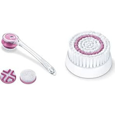 Beurer FC 55 Body Brush with Removable Handle, Soft Skin All Over Body & FC 45 Brush Attachment, Replacement Kit for Use with the Beurer FC 45 Face Brush