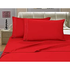 Elegant Comfort Luxury Soft 1500 Thread Count Egyptian Quality 3-Piece Sheet Wrinkle and Fade Resistant Bedding Set, Deep Pocket