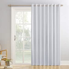 Sun Zero Easton Extra Wide Blackout Eyelets Sliding Door Curtain Patio Door Curtain