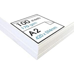 Artway Studio - Zeichenpapier für trockene Zeichen- und Maltechniken - Säurefrei - Lose Blätter - 170 g/m² - A2