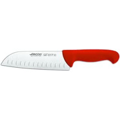 Arcos Series 2900 - Santoku Knife Asian ArtAsian Knife - Blade Nitrum Stainless Steel 180 mm - Handle Polypropylene Colour Red