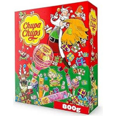 ‎Chupa Chups Chupa Chups XXL Advent Calendar 2023, 24 Doors with a Mix of Different Lollipops & Bubblegum Varieties, Sweets Christmas Calendar, 1 x 800 g