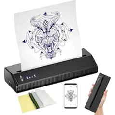 Biomaser Wireless Tattoo Stencil Printer Tattoo Printer Thermal Printer (Suitable for iOS & Android) Format A4 Bluetooth Connect to Smartphone, No Ink and Stencil Paper Required