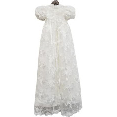 Long Baby Christening Dress Lace Tow Dress Newborn Baby Hooded Belt