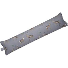 Izabela Peters Luxury Deer Grey Herringbone Wool Draught Excluder Door Draught Excluder Made in UK