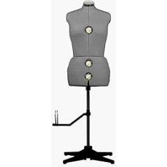 Sewing Doll for Dressmakers Exhibition, Height-Adjustable Woman Retractable Mannequin, Chest Circumference 44-52 Euros, Ergonomic Design with Size Fixators, 13 Elements, Size L-XXXL (Grey)