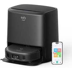 eufy Clean X9 Pro Vacuum Cleaner Robot with Mop and Cleaning Station, 5,500 Pa Suction Power, 2 Rotating Mops, Automatic Mop Cleaning and Drying at 40°, AI Obstacle Detection