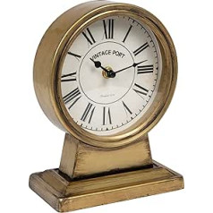 Creative Co-Op Decorative Metal Mantel Clock, Gold Finish