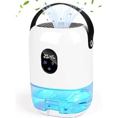 Dreamhigh® 1L Electric Dehumidifier with LED Display, Small Room Dehumidifier for Bathroom, Basement, Bedroom (Max. 30㎡) - Dehumidification: 450 ml/day