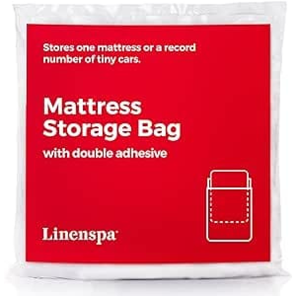 Linenspa Double Adhesive Seal Mattress Storage Bag Heavy Duty Queen Size Clear Clear