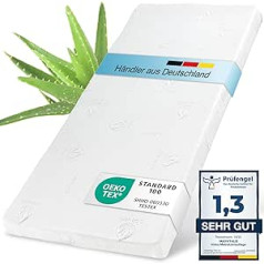 maxVitalis Visco-elastic Mattress Topper, Orthopaedic Memory Foam Mattress Topper, Visco Topper for Mattresses & Box Spring Bed incl. Aloe Vera cover