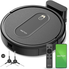 Vactidy Nimble T6 Robot Vacuum Cleaner up to 120 min Running Time, Vacuum Cleaner Robot with 2800Pa Suction Power, Robot Vacuum Cleaner with Alexa & App & Siri Control, Robot Vacuum Cleaner Pet Hair