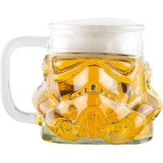 Thumbs Up Original Stormtrooper Helmet Beer Glass, Transparent, 1 Pint Size (600 ml), Original Fan Item, Perfect Birthday Gifts for Men and Women, Perfect for Collectors and Beer Enthusiasts