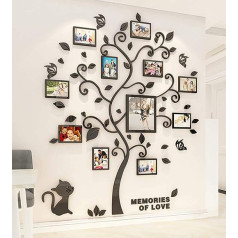 Wall Sticker, Tree Wall Sticker, 3D DIY Family Picture Frame, Photo Sticker, Family Wall Pictures, Wall Art for Home / Living Room / Bedroom / Nursery