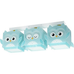 Dalber Children's Ceiling Light 3 Lights Little Owl Animals Ceiling Light Children's Room