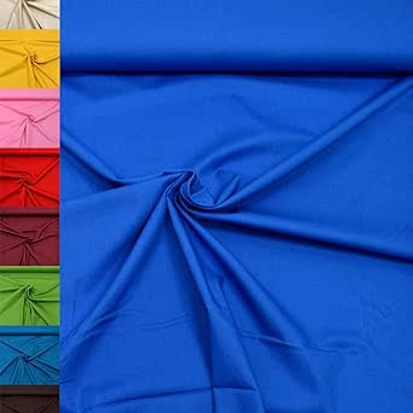 MAGAM-Stoffe Alina Cotton Fabric, 100% Cotton, Oeko-Tex, Sold by the Metre, Coupon (250 cm, Royal Blue)