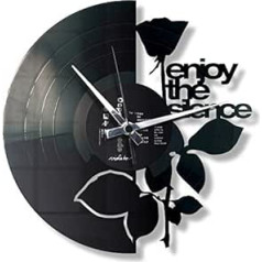 DISCOCLOCK - Enjoy The Silence Clock on 100% Recycled Vinyl Record Gift for All Fans Silent Clock Easy to Hang (Standard Dial)