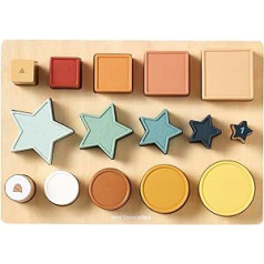 Vertbaudet VERTBAUDETBaby shape puzzle, Silicone/Wood FSC®Multicoloured