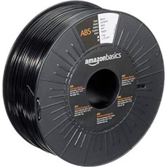 Amazon Basics 1.75mm Black 3D Printer ABS Filament 1kg Spool