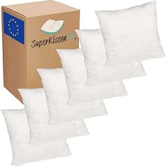 SuperKissen24. Cushion Set of 6 - Allergy Sufferers Cushion Filling - Washable Inner Cushion - Filling Cushion - Decorative Cushions and Relaxing Cushion with Polyester Cushion Filling - Fluffy Pillow