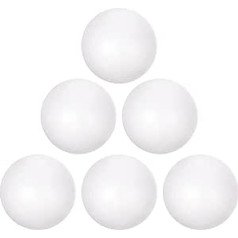 sourcing map 15 Stück 7,6 cm weiße Polystyrol-Schaumstoff-Kugeln, glatt, rund, solide Kugeln, für Handwerk, Kunst, Heimwerker, Haushalt, Party-Dekorationen