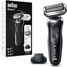 Braun Series 7 Men's Electric Shaver & Trimmer with Precision Trimmer, 360° Flex, Wet & Dry, Rechargeable & Wireless, Valentine's Day Gift for Him, 71-N1200s, Black