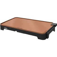 BELLA XL Electric Ceramic Titanium Griddle, Make 10 Eggs At Once, Healthy-Eco Non-stick Coating, Hassle-Free Clean Up, Large Submersible Cooking Surface, 12 x 22 inches, Copper/Black