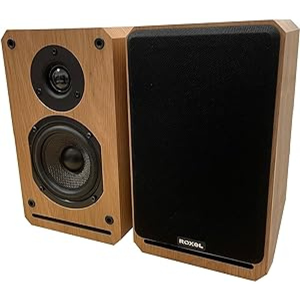 Roxel RBS 300 Bookshelf Speakers Wood Effect with 4